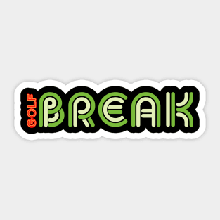 golf of break retro Sticker